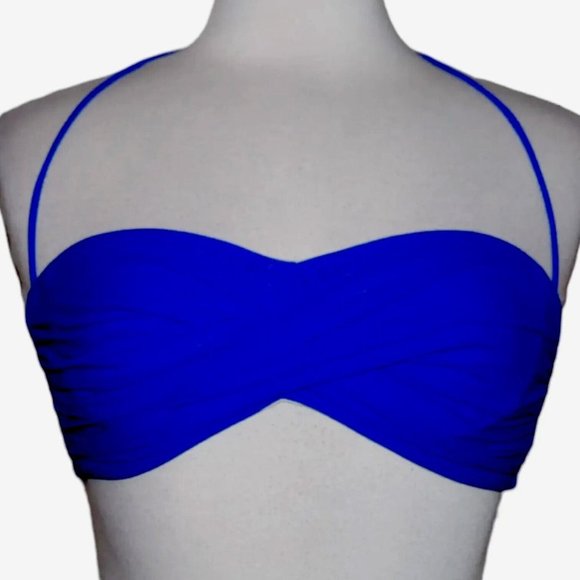 Shoshanna Other - $198 NWT Shoshanna Size A Bikini Top Underwire Bra Royal Blue Halter Strapless